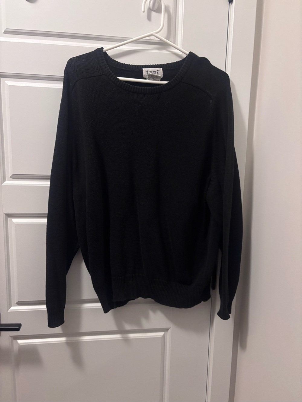 Black slouchy crewneck sweater